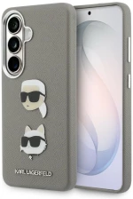 Karl Lagerfeld Saffiano Double Heads Metal case for Samsung Galaxy S26 - silver