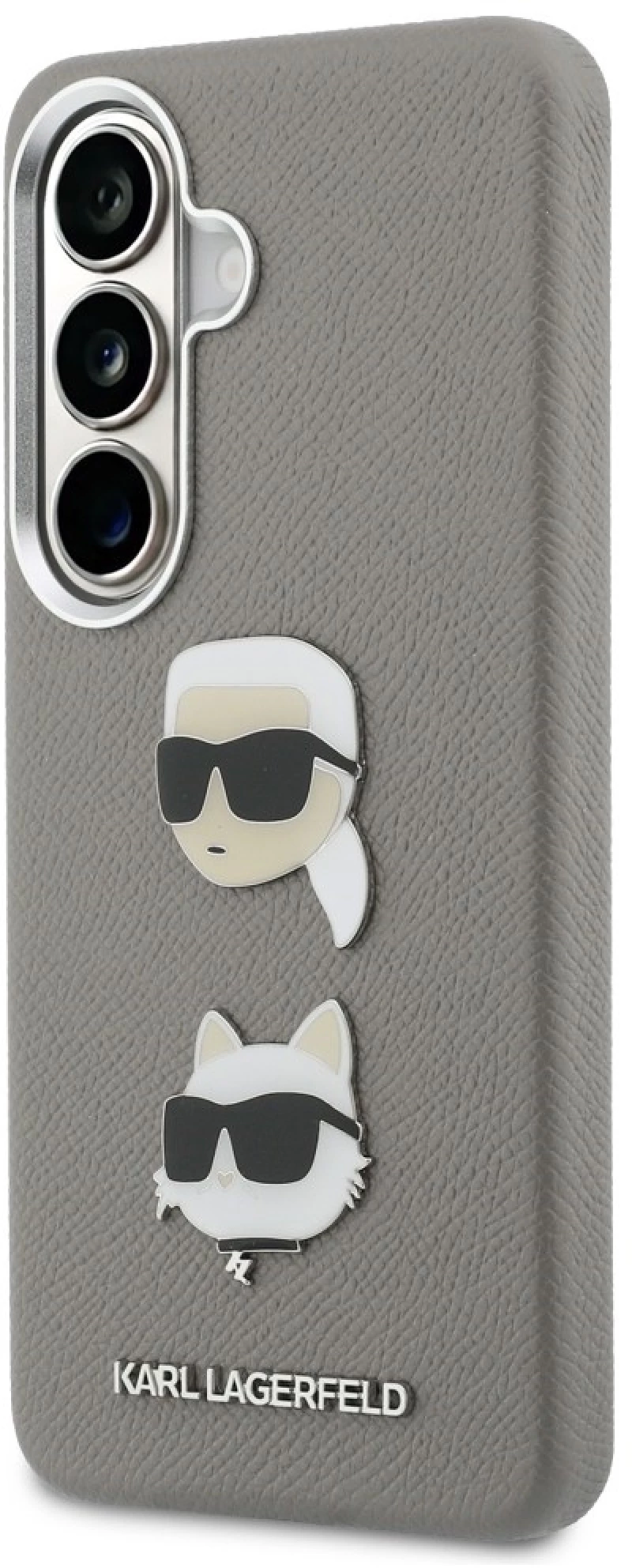 Karl Lagerfeld Saffiano Double Heads Metal case for Samsung Galaxy S26 - silver