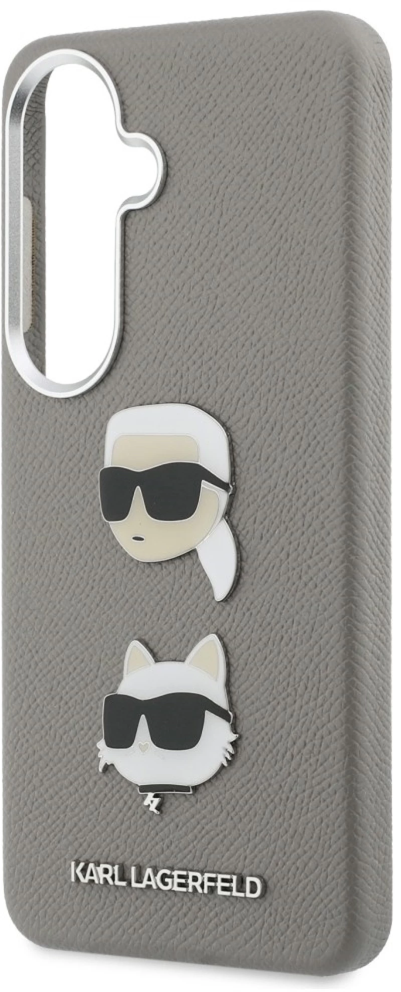 Karl Lagerfeld Saffiano Double Heads Metal case for Samsung Galaxy S26 - silver