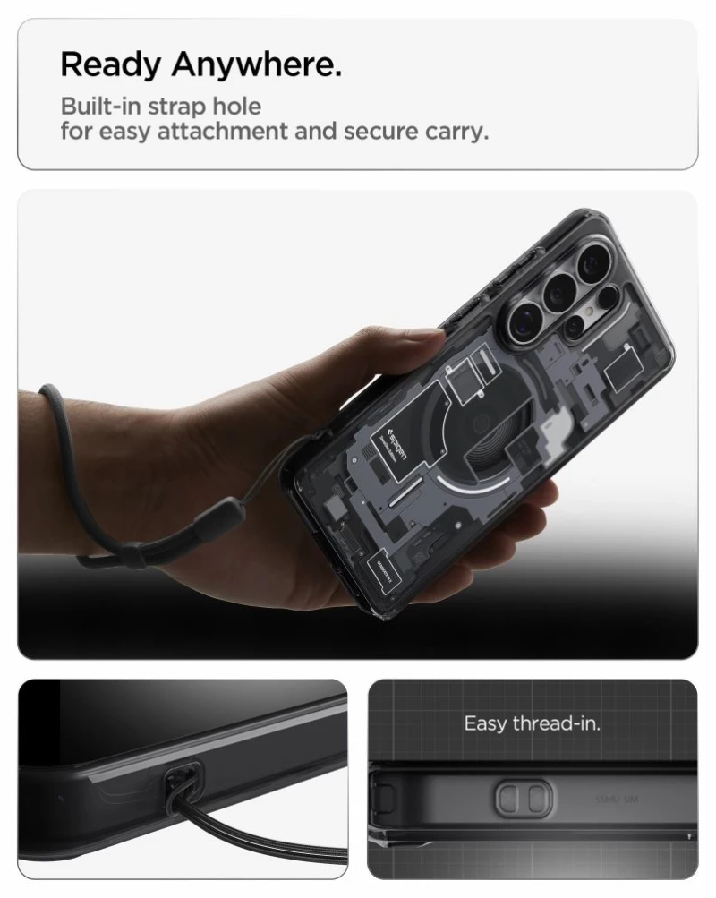 Spigen Ultra Hybrid Mag MagSafe Case for Samsung Galaxy S26 Ultra Zero One - Clear Black