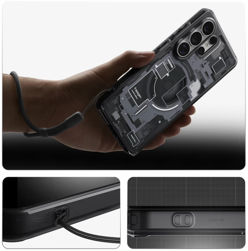 Spigen Ultra Hybrid Mag MagSafe Case for Samsung Galaxy S26 Ultra Zero One - Clear Black