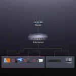 Switch Ugreen 6-Port 1Gb/s Ethernet Switch with PoE - Gray