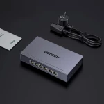 Switch Ugreen 6-Port 1Gb/s Ethernet Switch with PoE - Gray