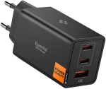 Spigen Essential EE673EU 3-port charger 2xUSB-C 1xUSB-A 67W - black