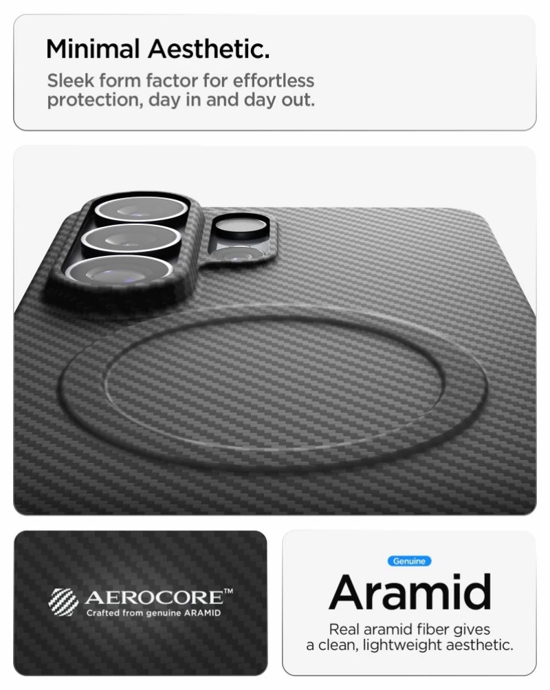 Spigen AirSkin Aramid Mag MagSafe Case for Samsung Galaxy S26 Ultra - Black