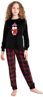 Παιδική Πιτζάμα Κορίτσι Homewear Βελουτέ S3152 - ΜΠΛΕ ΣΚΟΥΡΟ