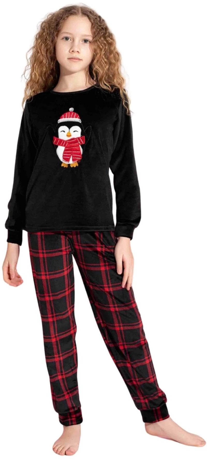 Παιδική Πιτζάμα Κορίτσι Homewear Βελουτέ S3152 - ΜΠΛΕ ΣΚΟΥΡΟ