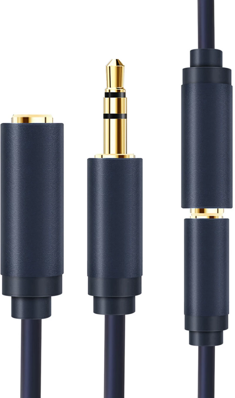 CABLETIME καλώδιο προέκτασης ήχου 3.5mm CT-AV302-H11G  gold plated  1.5m  μπλε