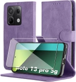 Xiaomi Redmi Note 13 Pro 5G - Δερματίνη Αναδιπλούμενη Book Case με Ενσωματωμένη Θήκη Σιλικόνης – Lila oem