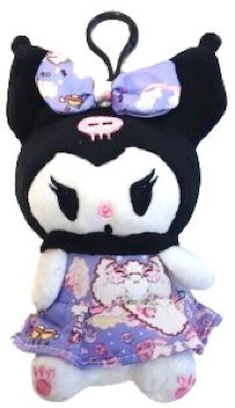 Λούτρινο Μπρελόκ Kuromi Μωβ Φόρεμα 14 Cm (96109)