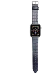Croco Λουράκι Δερματίνης για Apple Watch 49mm / 45mm / 44mm / 42mm - Black