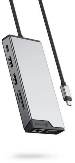 Alogic 12-in-1 USB-C Docking Station με HDMI 4K PD Ethernet και σύνδεση 3 Οθονών Γκρι