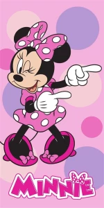Πετσέτα Θαλάσσης Quick Dry Disney Home Minnie 182 70X140 Pastel Lilac 100% Microfiber - -