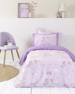Σετ Σεντόνια Magic Bloom Λιλά, Μωβ Μονά (2 x 170x255 + 1 Μαξιλαροθήκη 52x72)