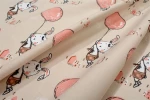 Σεντονάκι Λίκνου bebe Floating Bunny 714 80X110 Beige-Salmon 100% Cotton - -
