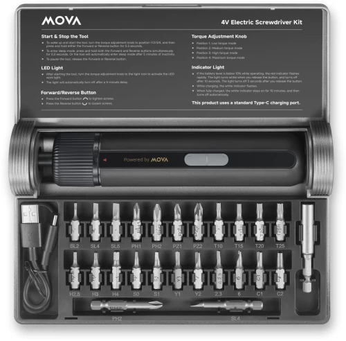 ELECTRIC SCREWDRIVER 4V 8N/MSD008 MOVA