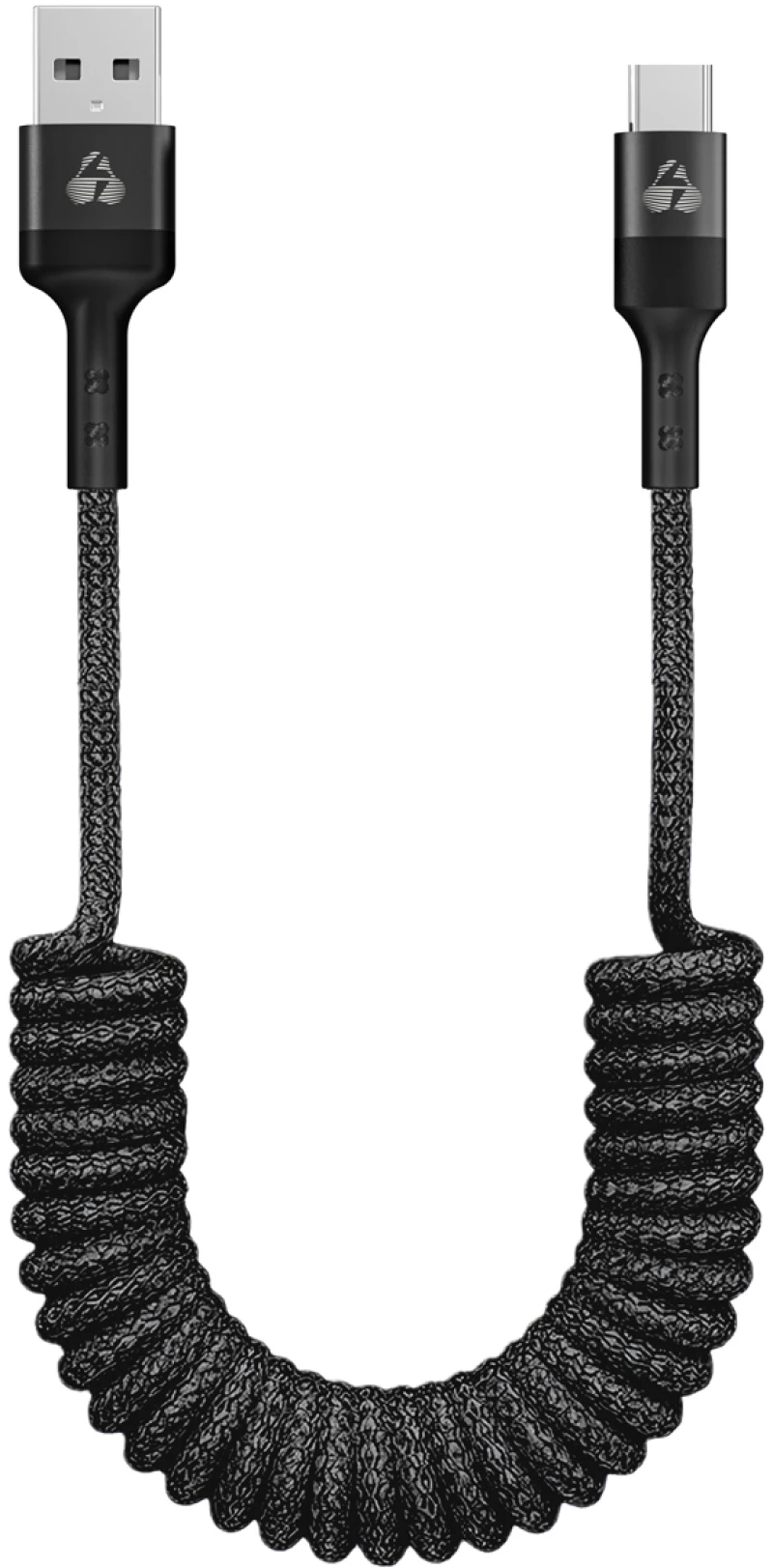 POWERTECH καλώδιο USB-C σε USB PTR-0197 με spiral καλώδιο, PD 60W, 480Mbps, 1m, μαύρο