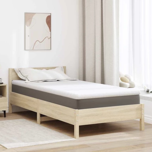 vidaXL Στρώμα επικάλυψης Λευκό 90 x 200 cm Υφασμα Jacquard