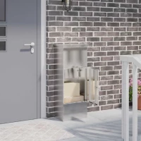 vidaXL Θυρίδα Πακέτων Ασημί 44,5 x 29 x 110,5 εκ Ανοξείδωτο ατσάλι