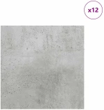 vidaXL Διακοσμητικά Πάνελ 12 pcs Σκυρόδεμα Γκρι 30 x 30 x 0.27 εκ.