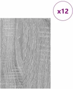 vidaXL Διακοσμητικά Πάνελ 12 pcs Γκρίζο Σονομα 15 x 21 x 0.27 εκ.