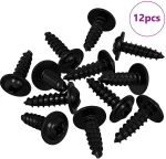 vidaXL Βίδα Αυτο-τρυπητή 12 pcs Μαύρο 3,5 x 12 mm Σίδερο