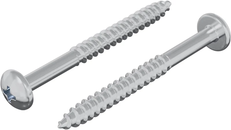 vidaXL Ξυλοβίδα 2 pcs Ασημί 9,8 x 53 mm Ατσάλι