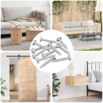 vidaXL Ξυλοβίδες 12 pcs Ασημί M4 x 25 mm Ατσάλι