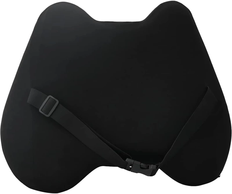 vidaXL Μαξιλάρι πλάτης Μαύρο Αφρός Μνήμης 40 x 32 x 13 εκ