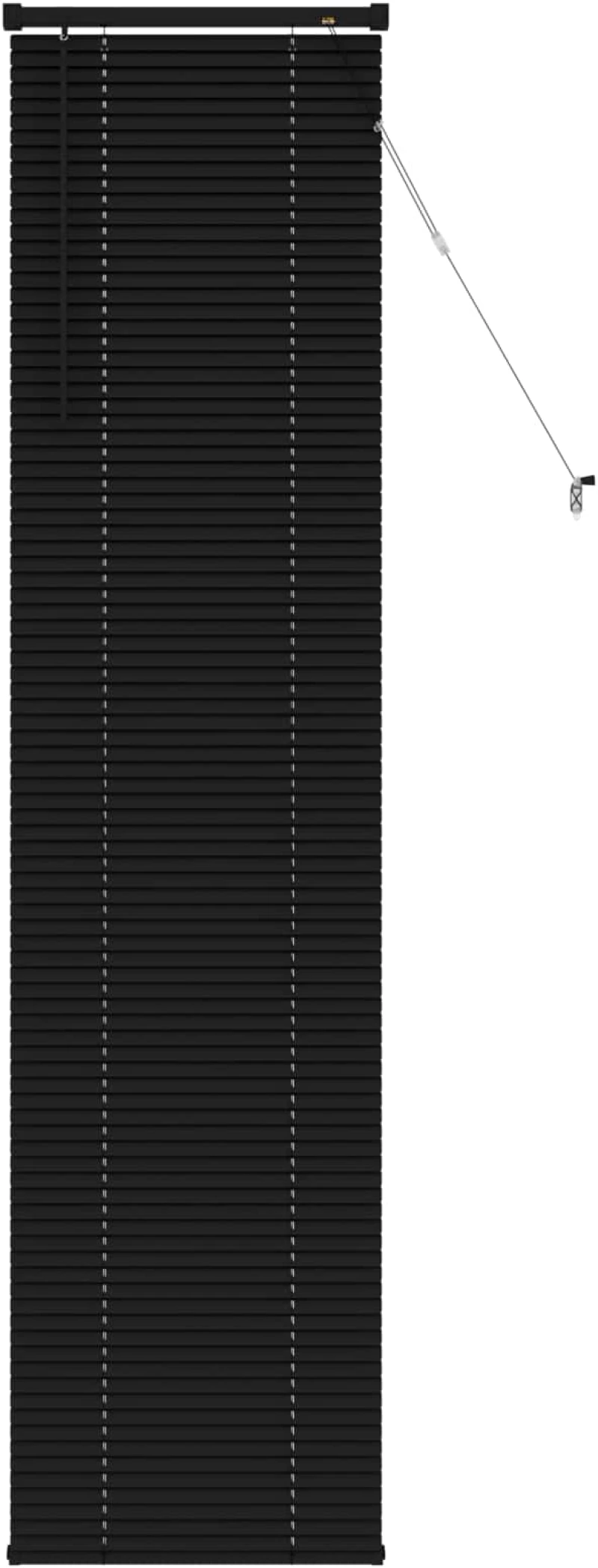 vidaXL Βενετσιάνικη Σκίαση Μαύρο 213 x 60 εκ PVC