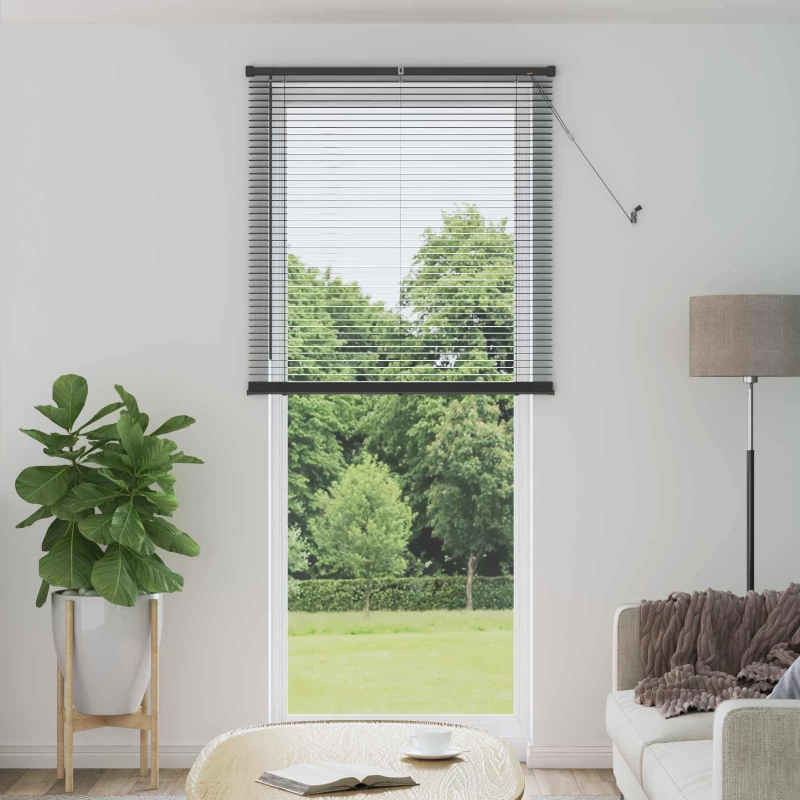 vidaXL Βενετσιάνικη Σκίαση Ασημί Γκρι 213 x 70 εκ PVC