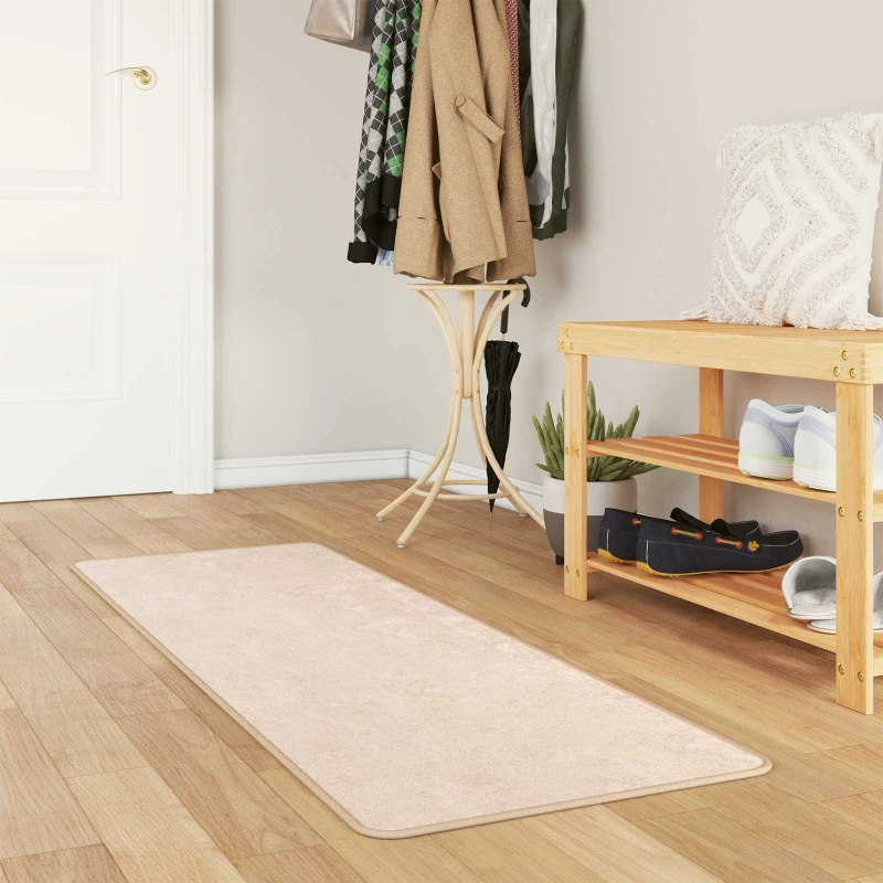 vidaXL Χαλί Runner MARSA Κρεμ 50 x 150 cm Πολυέστερ και PVC