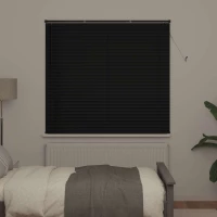vidaXL Βενετσιάνικη Σκίαση Μαύρο 150 x 140 εκ. PVC