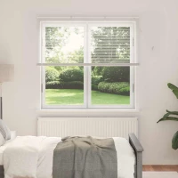 vidaXL Βενετσιάνικη Σκίαση Λευκός 150 x 160 cm PVC