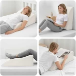 vidaXL Μαξιλάρι Ποδιών Λευκό 68 x 40 x 18 εκ. PU Αφρός