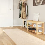 vidaXL Χαλί Runner MARSA Κρεμ 80 x 250 cm Πολυέστερ και PVC