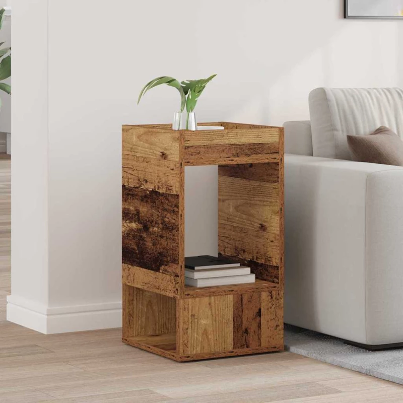 vidaXL End Table Παλιό ξύλο 30 x 30 x 56 εκ. Επεξεργασμένο ξύλο
