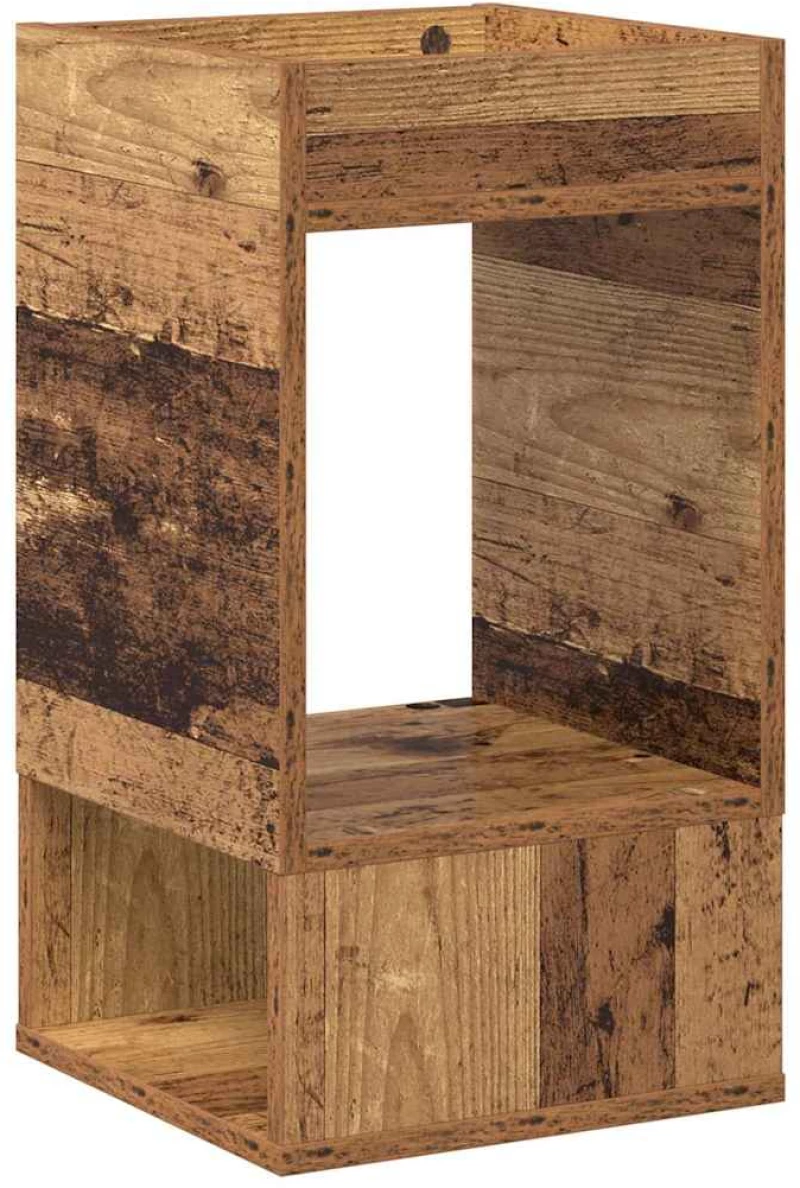 vidaXL End Table Παλιό ξύλο 30 x 30 x 56 εκ. Επεξεργασμένο ξύλο