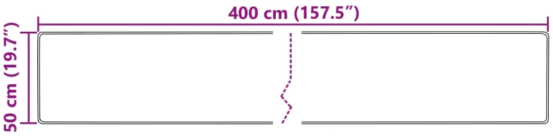 vidaXL Χαλί Runner MARSA Κρεμ 50 x 400 εκ. Πολυέστερ και PVC