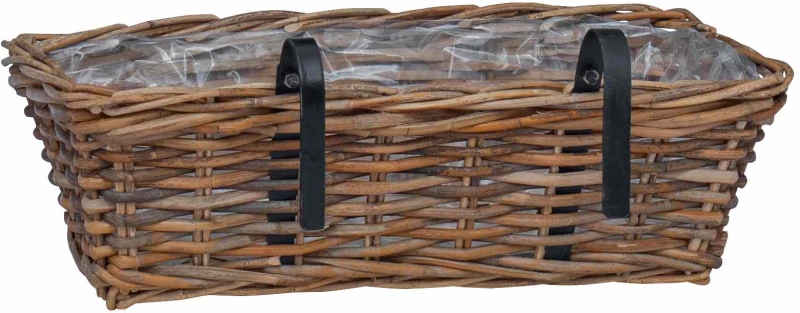 vidaXL Κρεμαστό Καλάθι Γλάστρας 2 pcs Καφέ 48 x 22 x 15 εκ.
