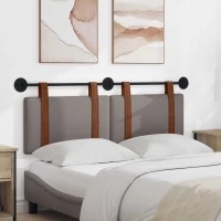 vidaXL Κρεμαστό Κεφαλάρι Επιτοίχιο Taupe 150 x 55 x 5 εκ Αντίκα PU