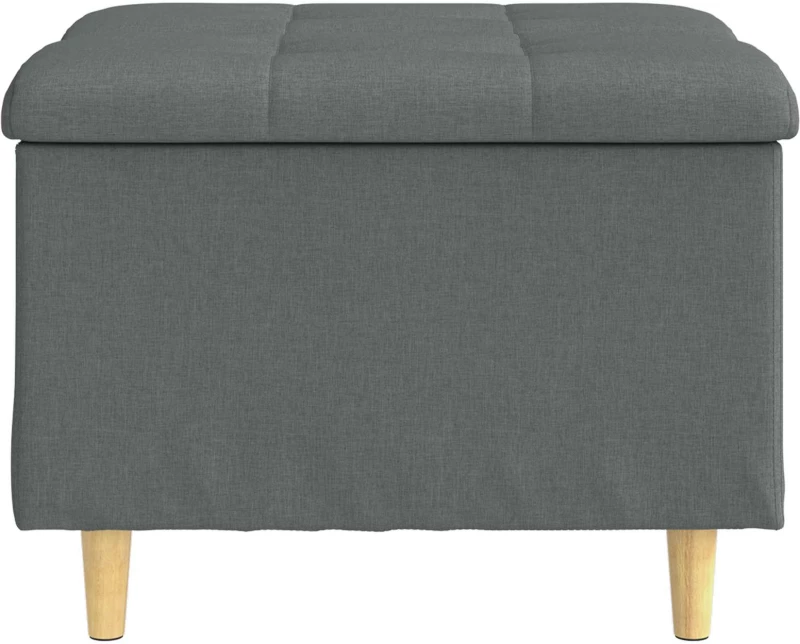 vidaXL Οθωμανικό αποθήκευσης Σκούρο Γκρι 60 x 60 x 45 cm ύφασμα