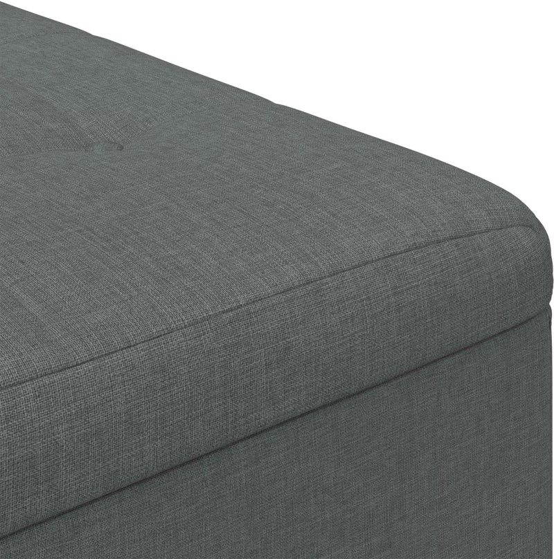 vidaXL Οθωμανικό αποθήκευσης Σκούρο Γκρι 60 x 60 x 45 cm ύφασμα