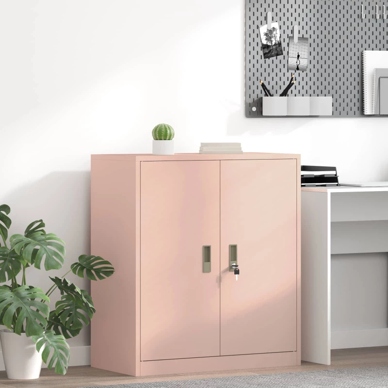 vidaXL Ντουλάπι αποθήκευσης Ροζ 80 x 40 x 90 εκ Ατσάλι