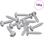 vidaXL Ξυλοβίδες 10976 pcs Ασημί Ατσάλι