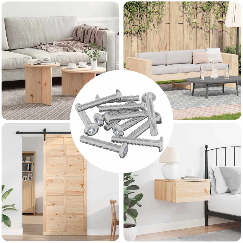 vidaXL Βίδα με κλειδί κεφαλής 2514 pcs Ασημί Ατσάλι