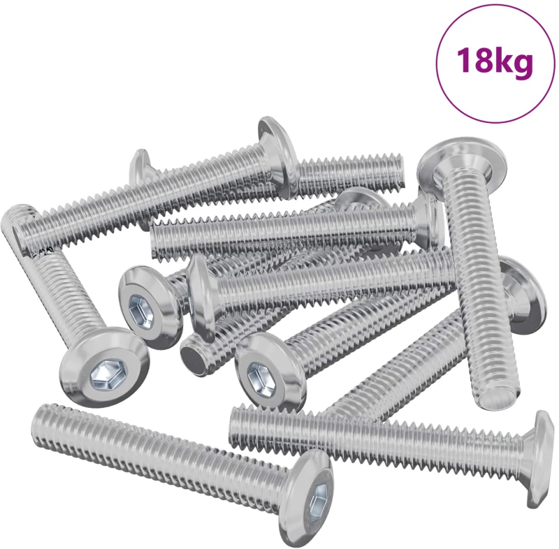 vidaXL Βίδα με κλειδί κεφαλής 2514 pcs Ασημί Ατσάλι