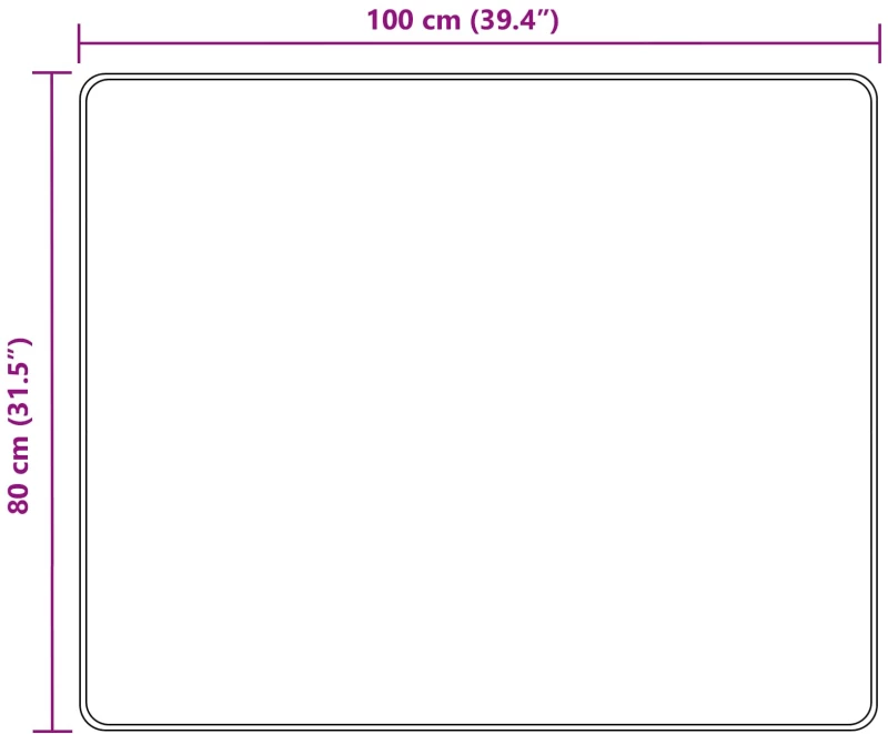 vidaXL Χαλί Runner MARSA Πολύχρωμο 80 x 100 cm Πολυέστερ και PVC