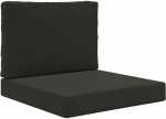 vidaXL Μαξιλάρι Καναπέ Εξωτερικού Χώρου 2 pcs Μαύρο Πολυεστέρας