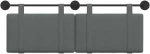 vidaXL Κεφαλάρι κρεβατιού κρεμαστό Σκούρο Γκρι Ύφασμα